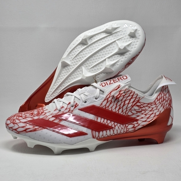 Adidas Adizero Electric Orange/White Football Cleats IH8570 Men\'s Size 14 New main image 6